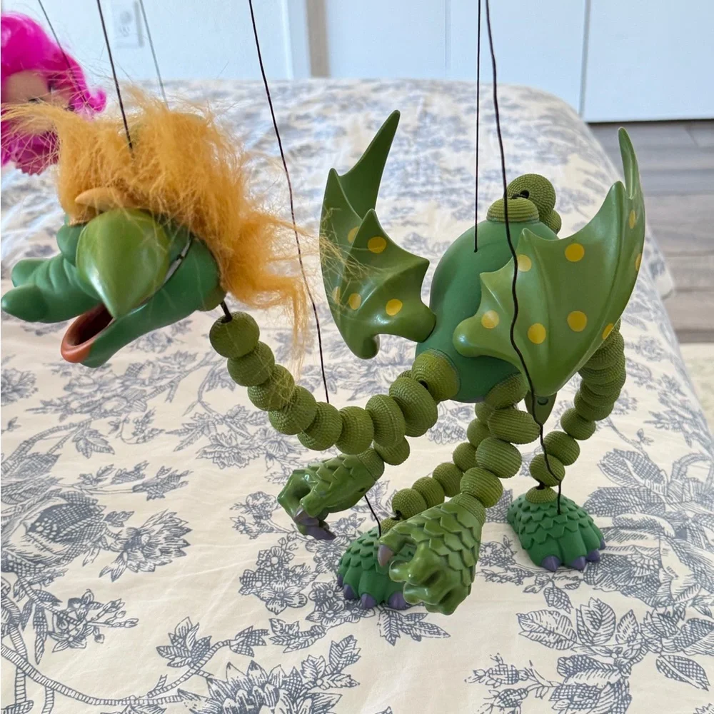 Dunstan the Dragon Marionette Toy - Green